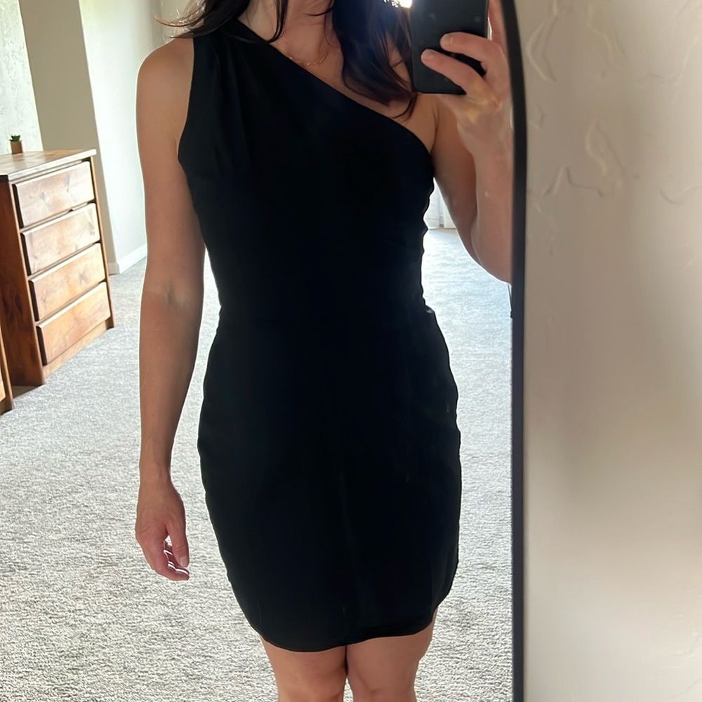 A New Day asymmetrical mini linen dress